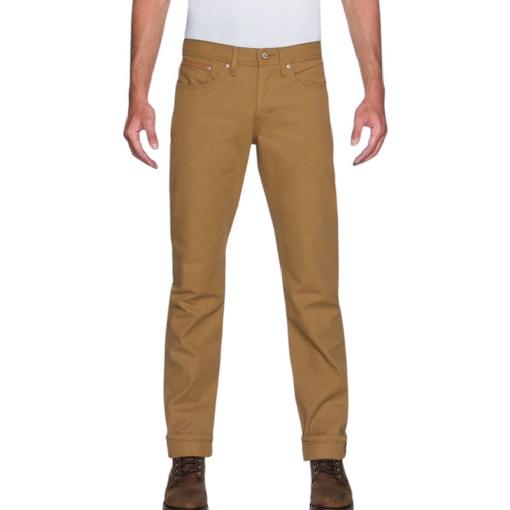 Naked & Famous Denim Brown "Weird Guy" Fit Jeans